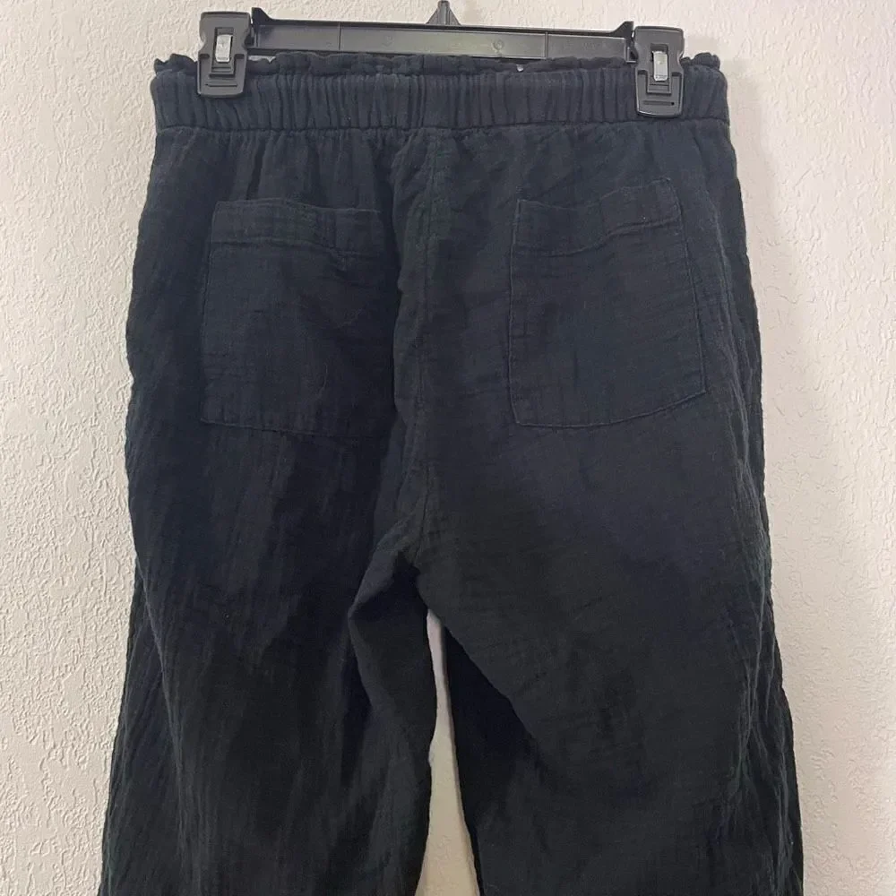 Madewell Black Soft Straight Leg Pull On Pants‎ XS